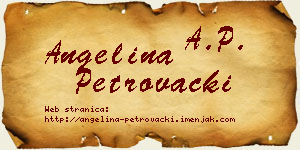 Angelina Petrovački vizit kartica